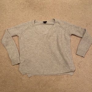 Theory Gray Knit Cashmere Sweater